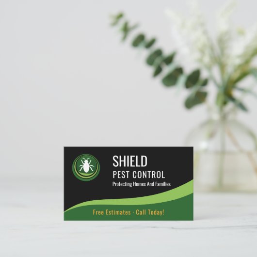 Pest Control Service QR Code Professional Visitenkarte (Stehend Vorderseite)