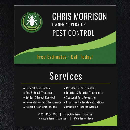 Pest Control Service Visitenkarte