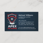 Pest Control Services - Exterminator Business Card Visitenkarte (Vorderseite)