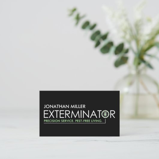 Pest Control Services - Exterminator Visitenkarte (Stehend Vorderseite)