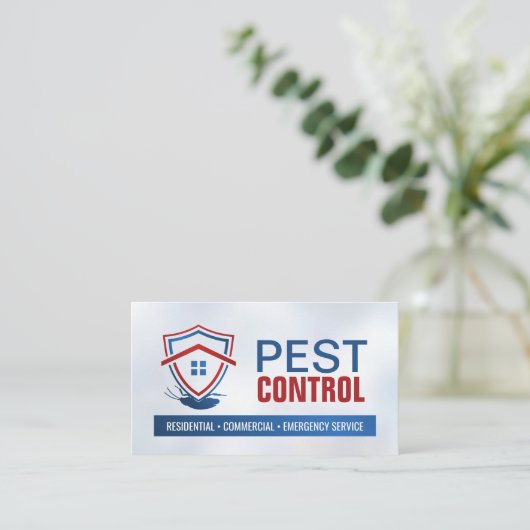 Pest Control Services - Exterminator Visitenkarte (Stehend Vorderseite)