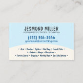 Pest Control Services - Exterminator Visitenkarte (Rückseite)