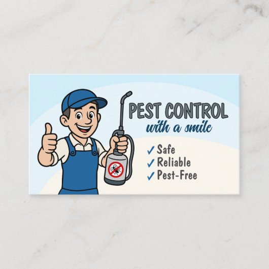 Pest Control Services - Exterminator Visitenkarte (Vorderseite)