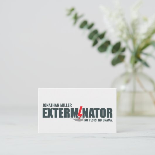 Pest Control Services - Exterminator Visitenkarte (Stehend Vorderseite)