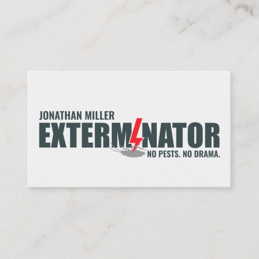 Pest Control Services - Exterminator Visitenkarte (Vorderseite)