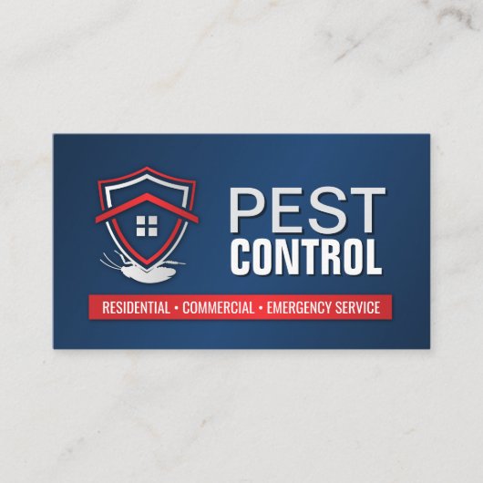 Pest Control Services - Exterminator Visitenkarte (Vorderseite)