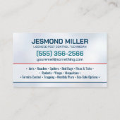 Pest Control Services - Exterminator Visitenkarte (Rückseite)