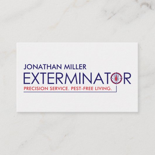 Pest Control Services - Exterminator Visitenkarte (Vorderseite)