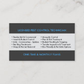 Pest Control Services - Exterminator Visitenkarte (Rückseite)