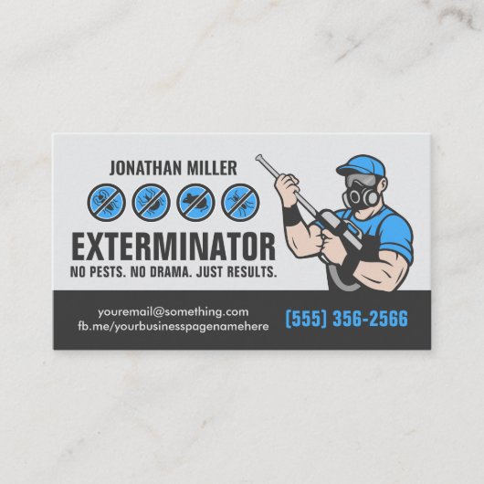 Pest Control Services - Exterminator Visitenkarte (Vorderseite)
