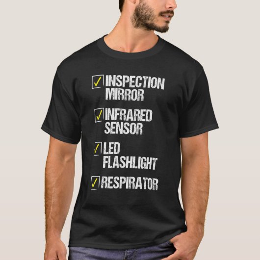 Pest Control Technician Infrared Sensor Flashlight T-Shirt (Vorderseite)