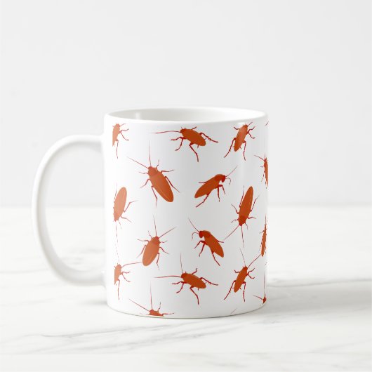 Pest Controller Funny Cockroach Gemustert Kaffeetasse (Links)