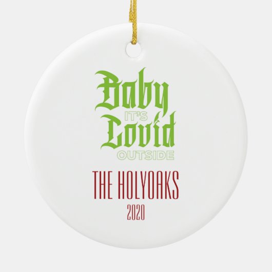 Pest-Doktor 2020 Keramik Ornament (Hinten)