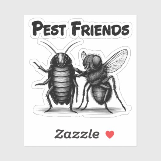 Pest Friends BESTE FREUNDIN Aufkleber (Blatt)