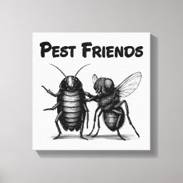 Pest Friends BESTE FREUNDIN Leinwanddruck