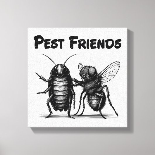 Pest Friends BESTE FREUNDIN Leinwanddruck (Vorderseite)