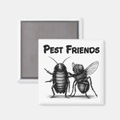 Pest Friends BESTE FREUNDIN Magnet (Vorderseite/Rückseite)