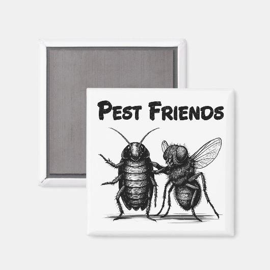 Pest Friends BESTE FREUNDIN Magnet (Vorderseite/Rückseite)