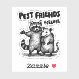 Pest Friends Forever Black Print Aufkleber