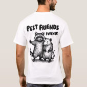 Pest Friends Forever Black Print Front & Back T-Shirt (Rückseite)