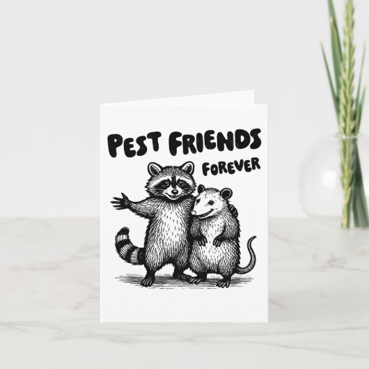 Pest Friends Forever Black Print Karte (Vorderseite)