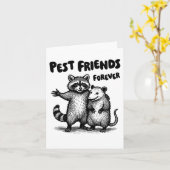 Pest Friends Forever Black Print Karte (Gelbe Blume)