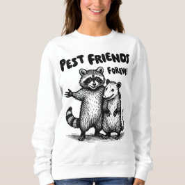Pest Friends Forever Black Print Sweatshirt