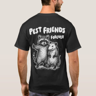 Pest Friends Forever White Print Front & Back T-Shirt
