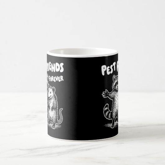 Pest Friends Forever White Print Kaffeetasse (Mittel)