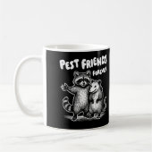 Pest Friends Forever White Print Kaffeetasse (Links)