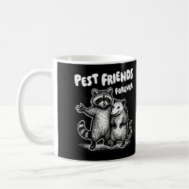 Pest Friends Forever White Print Kaffeetasse