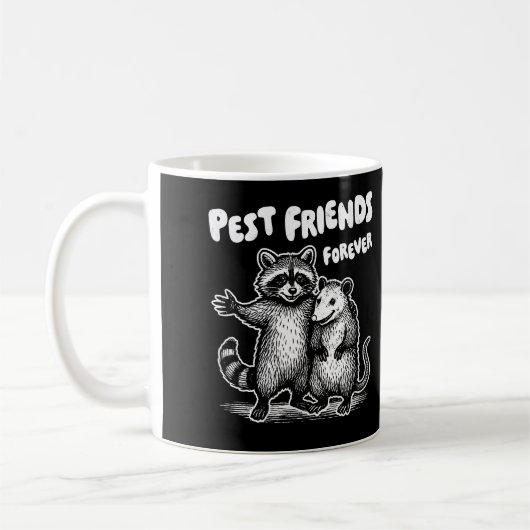Pest Friends Forever White Print Kaffeetasse (Links)