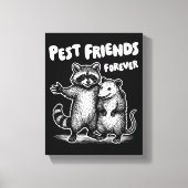 Pest Friends Forever White Print Leinwand (Vorderseite)