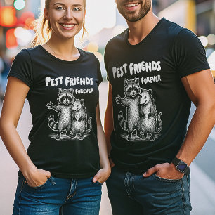 Pest Friends Forever White Print Women's T-Shirt