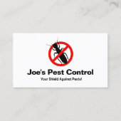 Pest Kontrolle Termite No Symbol Visitenkarte (Vorderseite)