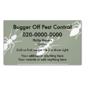 Pest Kontrolle UK Unternehmensmagnete Magnetische Visitenkarte (Vorderseite)