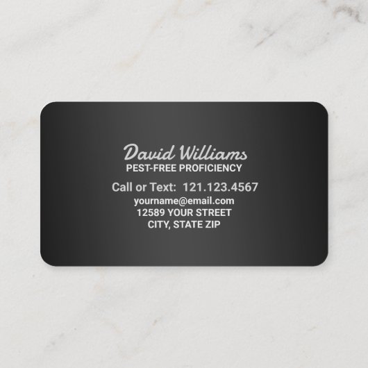Pest-Kontrolle Visitenkarte (Rückseite)