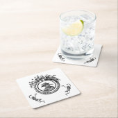 Pest Rechteckiger Pappuntersetzer (Vor Ort)