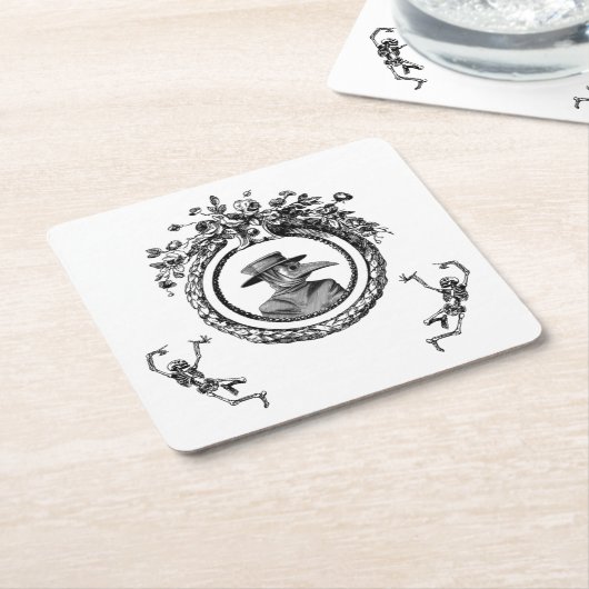 Pest Rechteckiger Pappuntersetzer (angewinkelt)