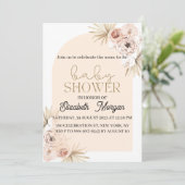 Pestal Wasserfarbe mit Blume Garden Kinderdusche Einladung (Stehend Vorderseite)