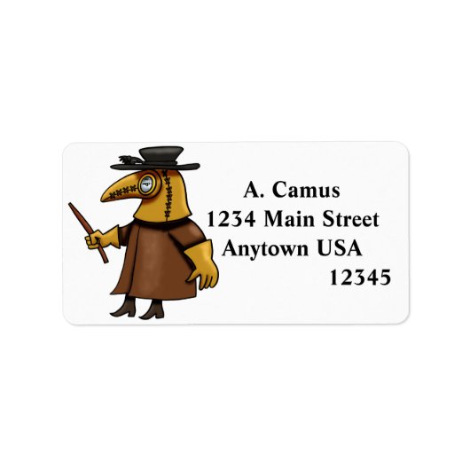 Pestarzt Adressaufkleber (Vorne)