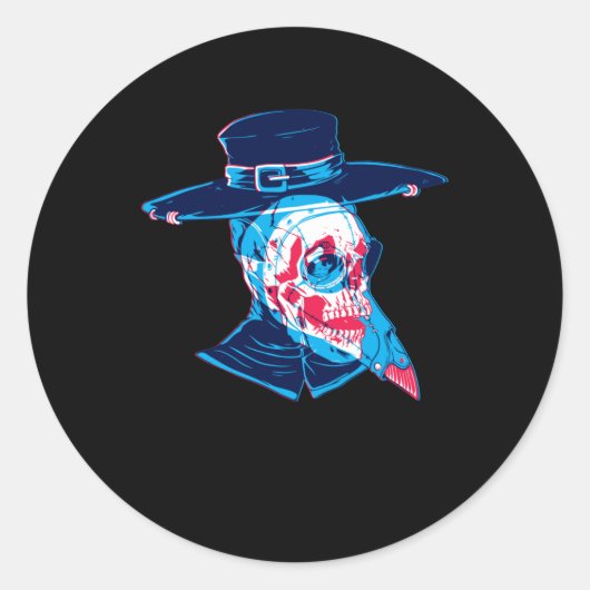 Pestarzt im Mittelalter Dr. Steampunk-Geschenk Runder Aufkleber (Vorderseite)