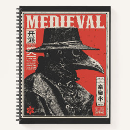 Pestarzt in Rot | gotischer mittelalterlicher Horr Notizblock