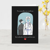 Pestarzt mit COVID-Arzt Jane Austin Zitat Karte (Gelbe Blume)