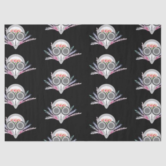 Pestarzt Spooky Whimsical Halloween Seidenpapier (Vorderseite)