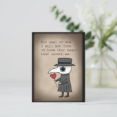 Pestärztin Medieval Liebe Gedicht Creepy Niedlich Postkarte (Stehend Vorderseite)