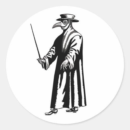 Pestdoktor-Aufkleber Runder Aufkleber (Vorderseite)