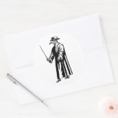 Pestdoktor-Aufkleber Runder Aufkleber (Umschlag)