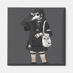Pestdoktor Gothic Cottagecore-Motten-Gesichtsmaske Magnet