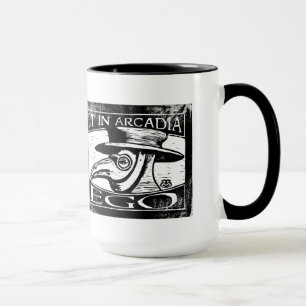 Pestdoktor-Holzschnitt, Et in Arcadia Ego Tasse